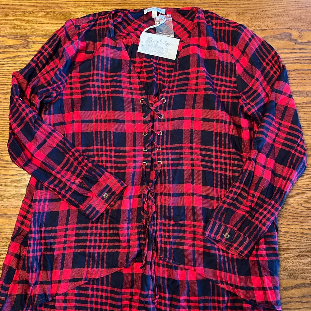 Grace & Lace new laceup shirt
